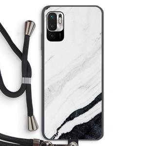 CaseCompany Elegante marmer: Xiaomi Redmi Note 10 5G Transparant Hoesje met koord
