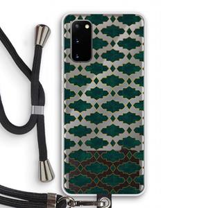 CaseCompany Moroccan tiles: Samsung Galaxy S20 Transparant Hoesje met koord