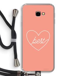 CaseCompany Best heart: Samsung Galaxy J4 Plus Transparant Hoesje met koord