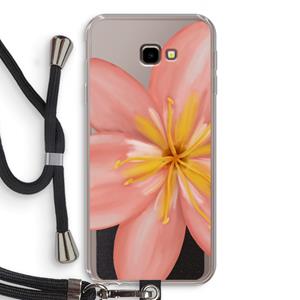 CaseCompany Pink Ellila Flower: Samsung Galaxy J4 Plus Transparant Hoesje met koord