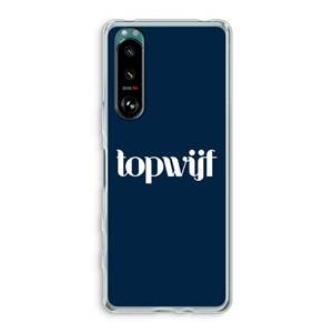 CaseCompany Topwijf Navy: Sony Xperia 5 III Transparant Hoesje