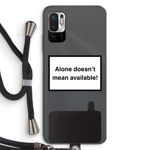 CaseCompany Alone: Xiaomi Redmi Note 10 5G Transparant Hoesje met koord