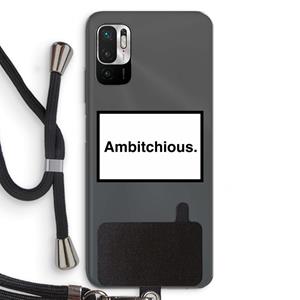 CaseCompany Ambitchious: Xiaomi Redmi Note 10 5G Transparant Hoesje met koord