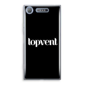 CaseCompany Topvent Zwart: Sony Xperia XZ1 Transparant Hoesje