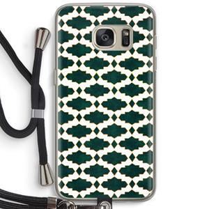 CaseCompany Moroccan tiles: Samsung Galaxy S7 Transparant Hoesje met koord