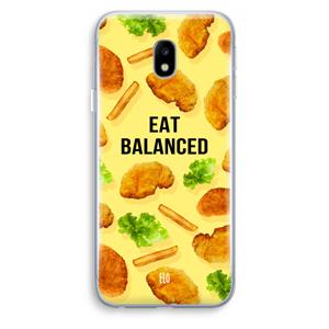 CaseCompany Eat Balanced: Samsung Galaxy J3 (2017) Transparant Hoesje