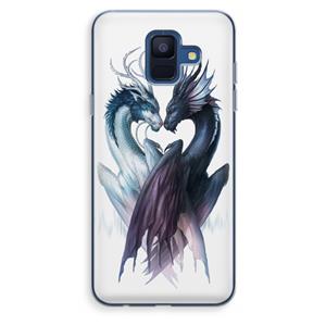 CaseCompany Yin Yang Dragons: Samsung Galaxy A6 (2018) Transparant Hoesje