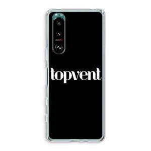 CaseCompany Topvent Zwart: Sony Xperia 5 III Transparant Hoesje