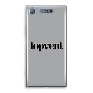 CaseCompany Topvent Grijs Zwart: Sony Xperia XZ1 Transparant Hoesje