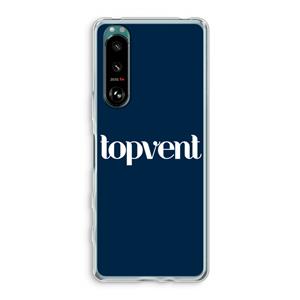 CaseCompany Topvent Navy: Sony Xperia 5 III Transparant Hoesje