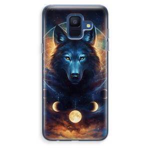 CaseCompany Wolf Dreamcatcher: Samsung Galaxy A6 (2018) Transparant Hoesje