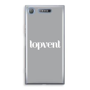 CaseCompany Topvent Grijs Wit: Sony Xperia XZ1 Transparant Hoesje