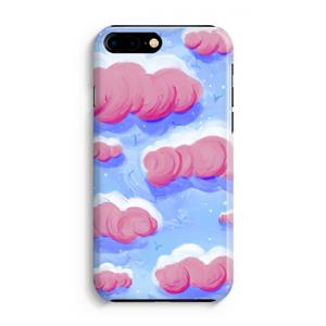 CaseCompany Roze wolken met vogels: iPhone 8 Plus Volledig Geprint Hoesje