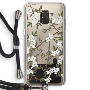 CaseCompany Blossoming spring: Samsung Galaxy A8 (2018) Transparant Hoesje met koord