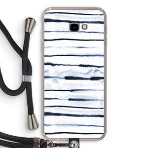 CaseCompany Ink Stripes: Samsung Galaxy J4 Plus Transparant Hoesje met koord