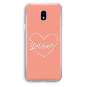 CaseCompany Forever heart: Samsung Galaxy J3 (2017) Transparant Hoesje