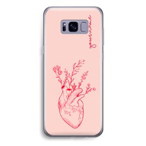 CaseCompany Blooming Heart: Samsung Galaxy S8 Plus Transparant Hoesje