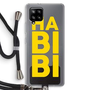CaseCompany Habibi Blue: Samsung Galaxy A42 5G Transparant Hoesje met koord