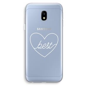 CaseCompany Best heart pastel: Samsung Galaxy J3 (2017) Transparant Hoesje