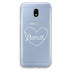 CaseCompany Friends heart pastel: Samsung Galaxy J3 (2017) Transparant Hoesje
