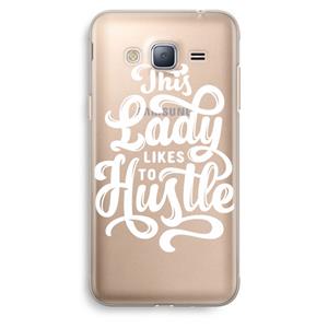 CaseCompany Hustle Lady: Samsung Galaxy J3 (2016) Transparant Hoesje