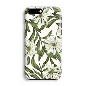 CaseCompany Wit bloemenpatroon: iPhone 8 Plus Volledig Geprint Hoesje