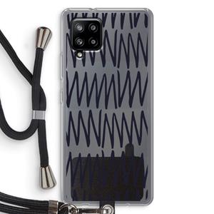 CaseCompany Marrakech Zigzag: Samsung Galaxy A42 5G Transparant Hoesje met koord