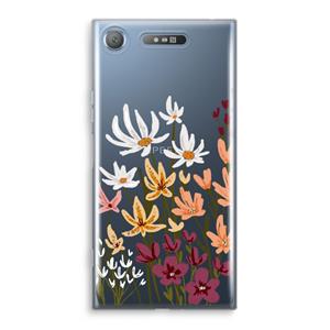 CaseCompany Painted wildflowers: Sony Xperia XZ1 Transparant Hoesje