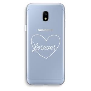 CaseCompany Forever heart pastel: Samsung Galaxy J3 (2017) Transparant Hoesje