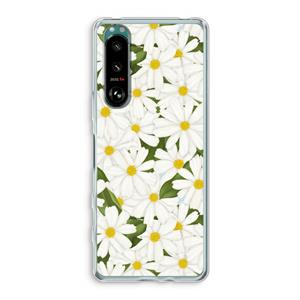 CaseCompany Summer Daisies: Sony Xperia 5 III Transparant Hoesje