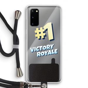 CaseCompany Victory Royale: Samsung Galaxy S20 Transparant Hoesje met koord