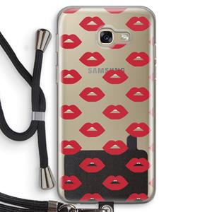CaseCompany Lips: Samsung Galaxy A5 (2017) Transparant Hoesje met koord