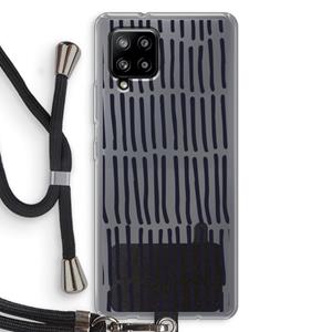 CaseCompany Moroccan stripes: Samsung Galaxy A42 5G Transparant Hoesje met koord
