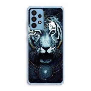 CaseCompany Darkness Tiger: Samsung Galaxy A52 Transparant Hoesje