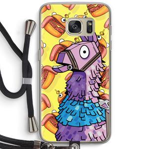 CaseCompany Loot Burger: Samsung Galaxy S7 Transparant Hoesje met koord
