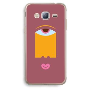 CaseCompany Mono V: Samsung Galaxy J3 (2016) Transparant Hoesje