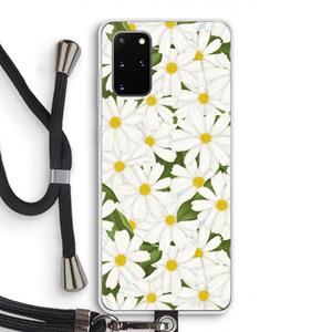 CaseCompany Summer Daisies: Samsung Galaxy S20 Plus Transparant Hoesje met koord