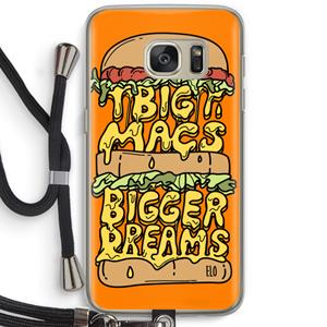 CaseCompany Big Macs Bigger Dreams: Samsung Galaxy S7 Transparant Hoesje met koord