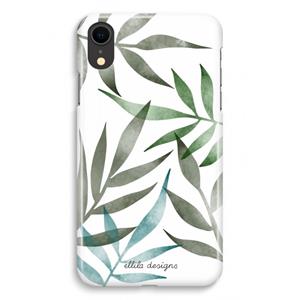 CaseCompany Tropical watercolor leaves: iPhone XR Volledig Geprint Hoesje