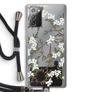 CaseCompany Blossoming spring: Samsung Galaxy Note 20 / Note 20 5G Transparant Hoesje met koord