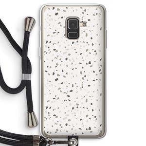 CaseCompany Terrazzo N°14: Samsung Galaxy A8 (2018) Transparant Hoesje met koord