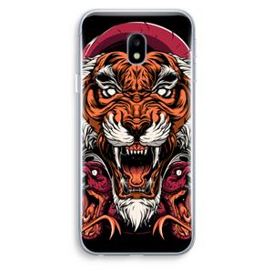 CaseCompany Tiger and Rattlesnakes: Samsung Galaxy J3 (2017) Transparant Hoesje