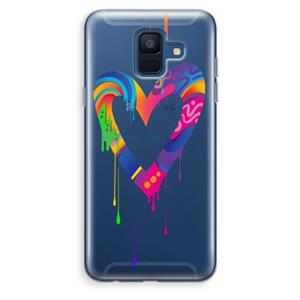 CaseCompany Melts My Heart: Samsung Galaxy A6 (2018) Transparant Hoesje