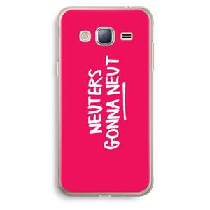 CaseCompany Neuters (roze): Samsung Galaxy J3 (2016) Transparant Hoesje