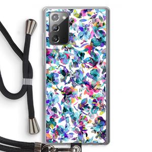 CaseCompany Hibiscus Flowers: Samsung Galaxy Note 20 / Note 20 5G Transparant Hoesje met koord