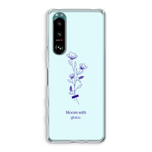 CaseCompany Bloom with grace: Sony Xperia 5 III Transparant Hoesje