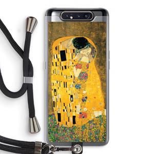 CaseCompany Der Kuss: Samsung Galaxy A80 Transparant Hoesje met koord