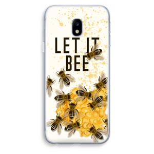 CaseCompany Let it bee: Samsung Galaxy J3 (2017) Transparant Hoesje