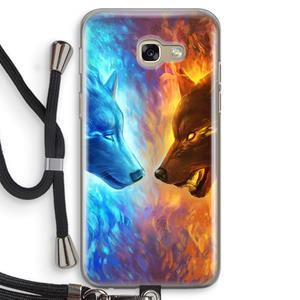 CaseCompany Fire & Ice: Samsung Galaxy A5 (2017) Transparant Hoesje met koord