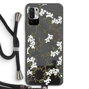 CaseCompany Blossoming spring: Xiaomi Redmi Note 10 5G Transparant Hoesje met koord